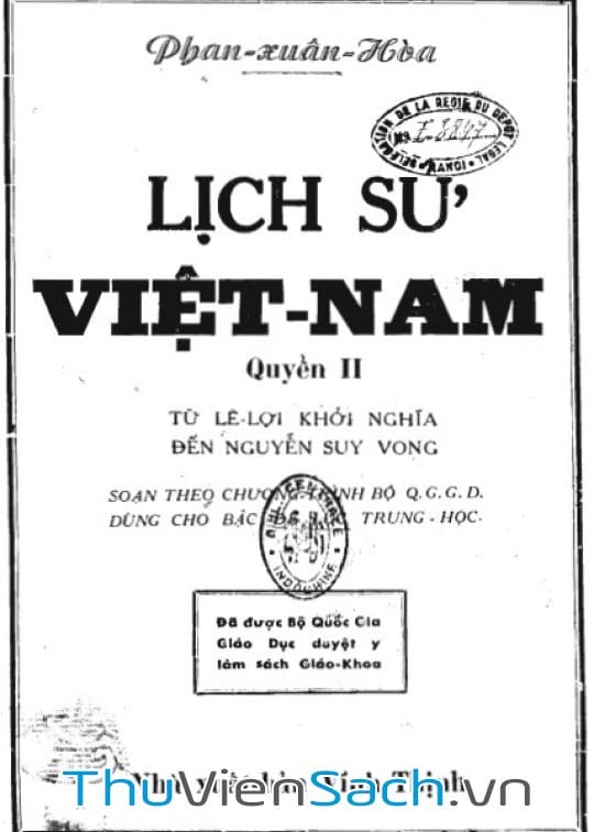 Lịch Sử Việt Nam Từ Lê Lợi Khởi Nghĩa Đến Nguyễn Suy Vong