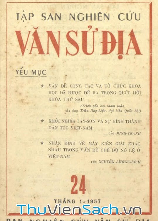 Tập San Nghiên Cứu Văn Sử Địa 24