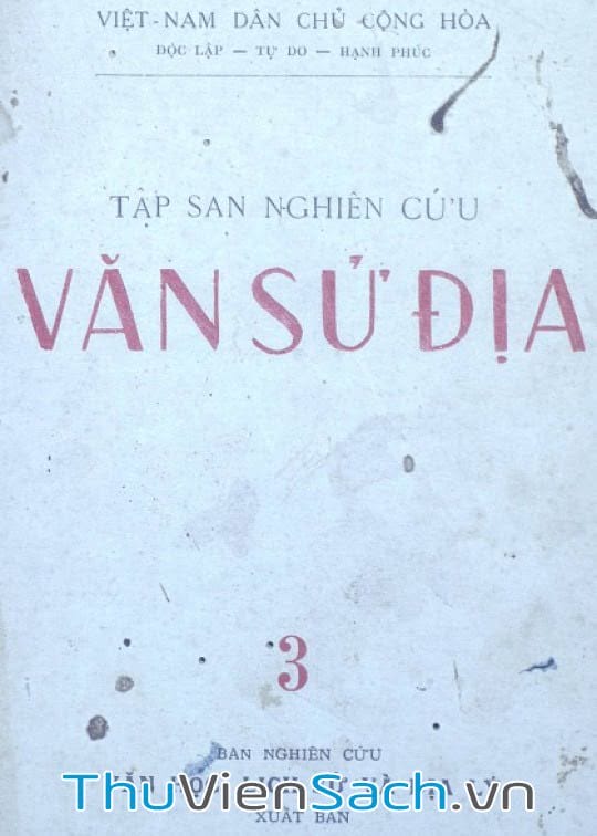 Tập San Nghiên Cứu Văn Sử Địa Tập 3