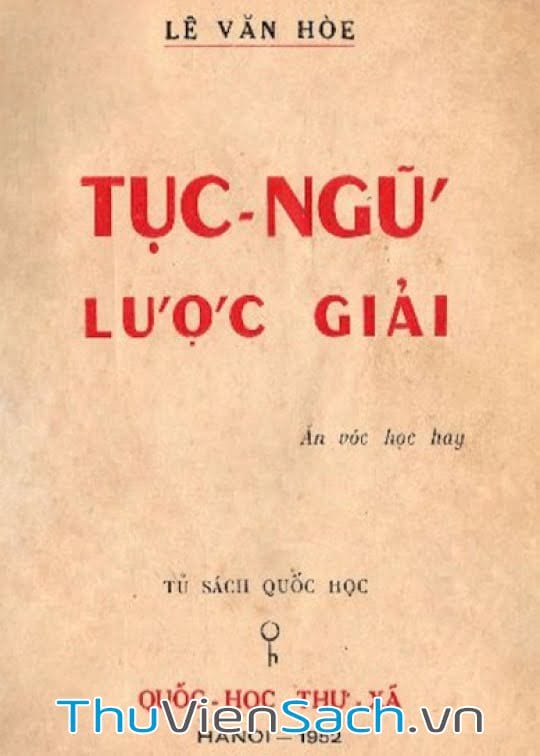 Tục Ngữ Lược Giải – Quyển 1