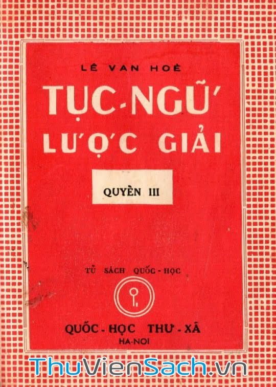 Tục Ngữ Lược Giải – Quyển 3