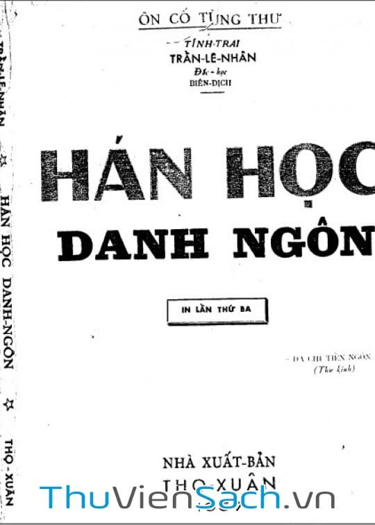 Hán Học Danh Ngôn