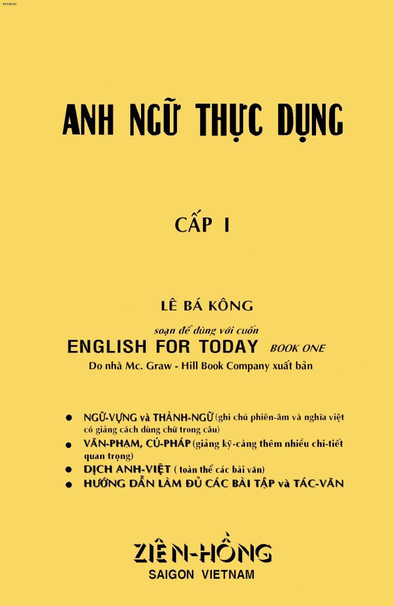 Anh Ngữ Thực Dụng Cấp I – Lê Bá Kông full mobi pdf epub azw3 [Ngoại Ngữ]