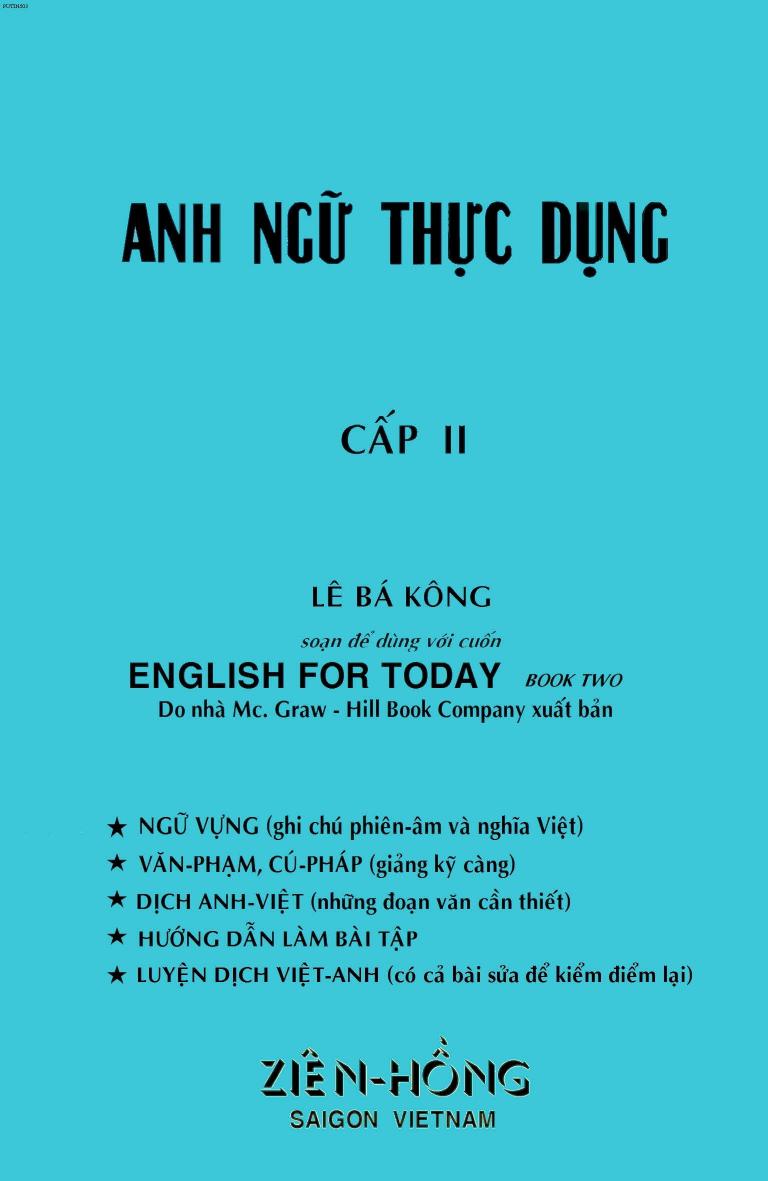 Anh Ngữ Thực Dụng Cấp II – Lê Bá Kông full mobi pdf epub azw3 [Ngoại Ngữ]