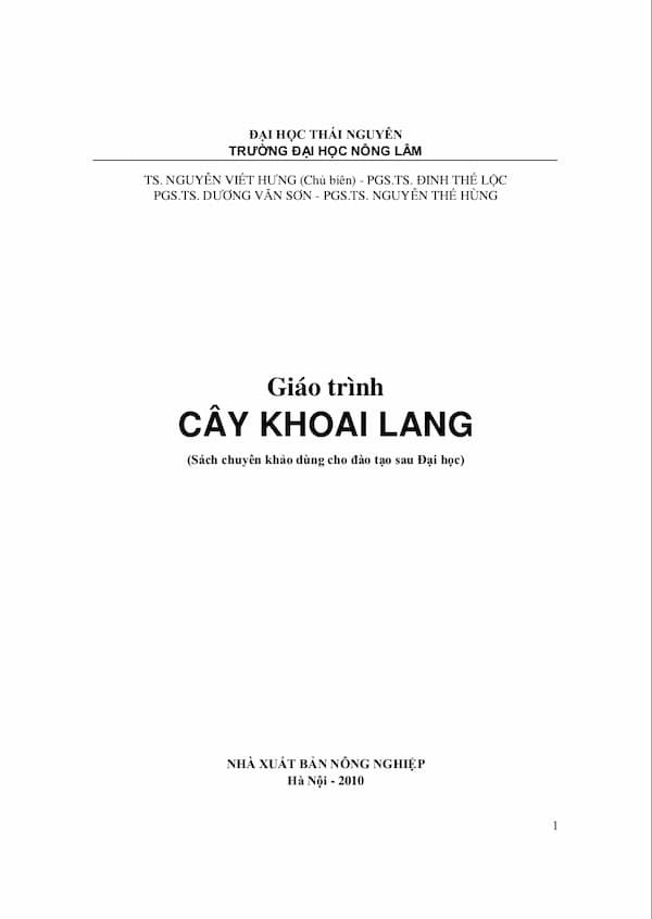 Giáo trình cây khoai lang