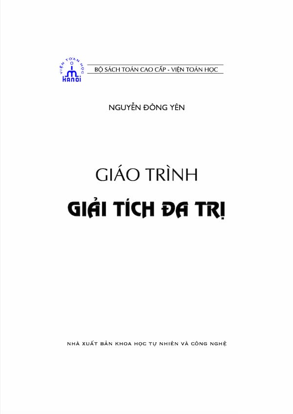 Giáo trình giải tích đa trị