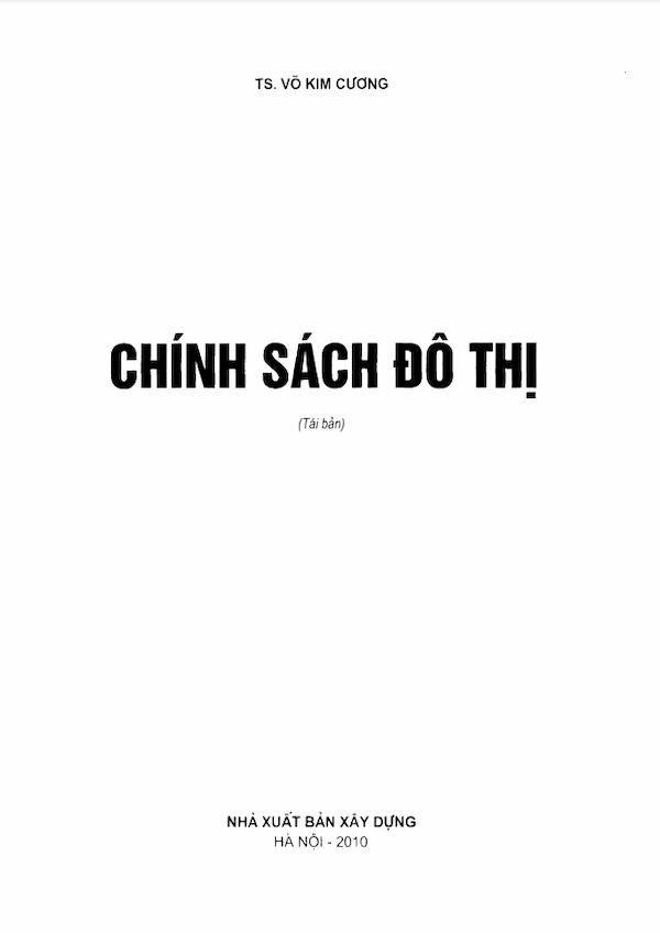 Chính Sách Đô Thị