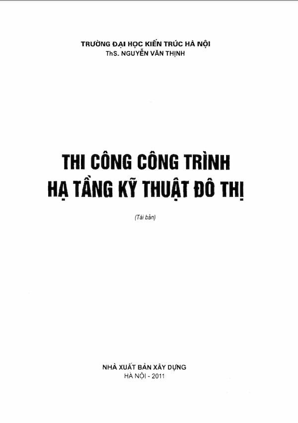 Thi Công Công Trình Hạ Tầng Kỹ Thuật Đô Thị