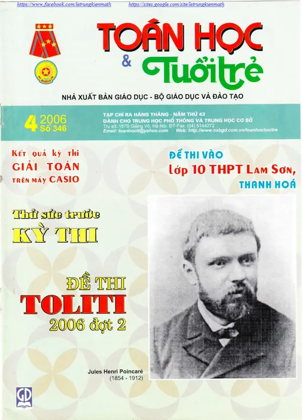 Tạp chí Toán Học và Tuổi trẻ số 346 tháng 4 năm 2006