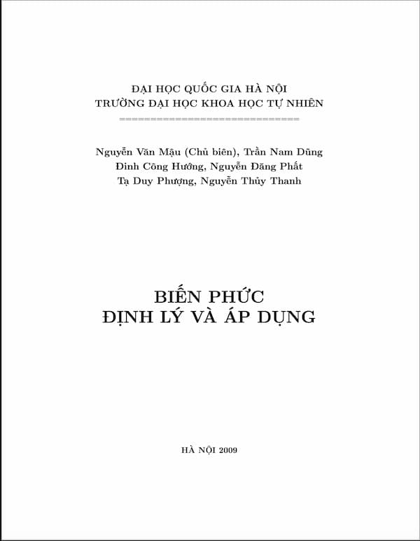 Biến phức định lý và áp dụng