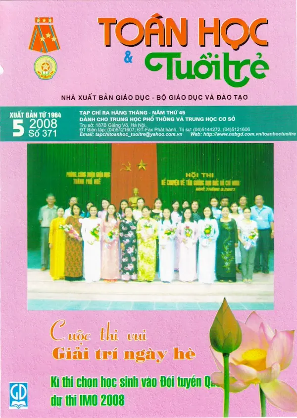 Tạp chí Toán Học và Tuổi trẻ số 371 tháng 5 năm 2008