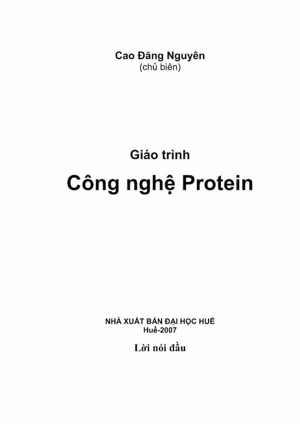 Giáo trình công nghệ Protein