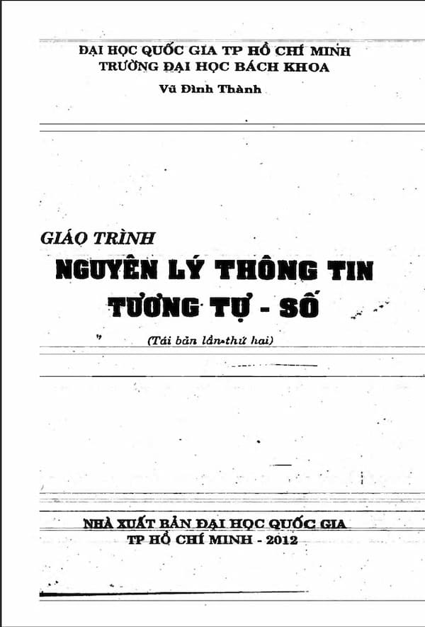 Giáo trình nguyên lý thông tin tương tự – số