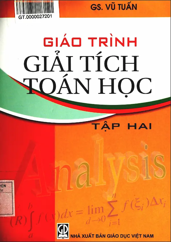 Giáo trình giải tích toán học – Tập 2