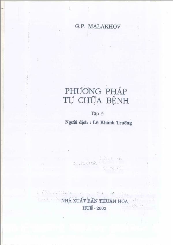 Phương pháp tự chữa bệnh – Tập 3