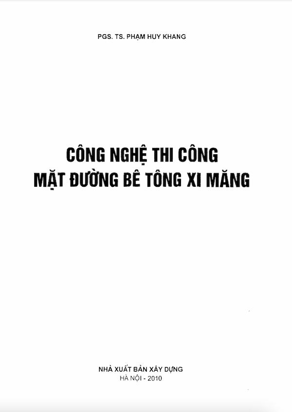 Công Nghệ Thi Công Mặt Đường Bê Tông Xi Măng