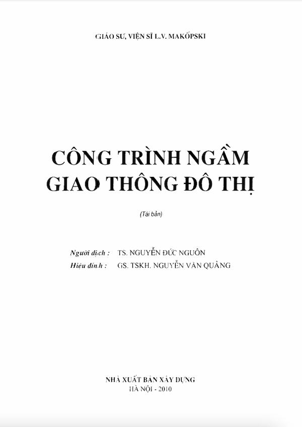 Công Trình Ngầm Giao Thông Đô Thị