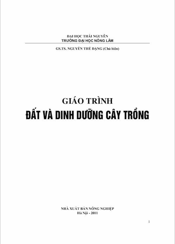 Giáo trình đất và dinh dưỡng cây trồng