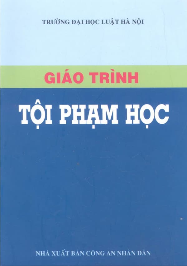 Giáo trình tội phạm học