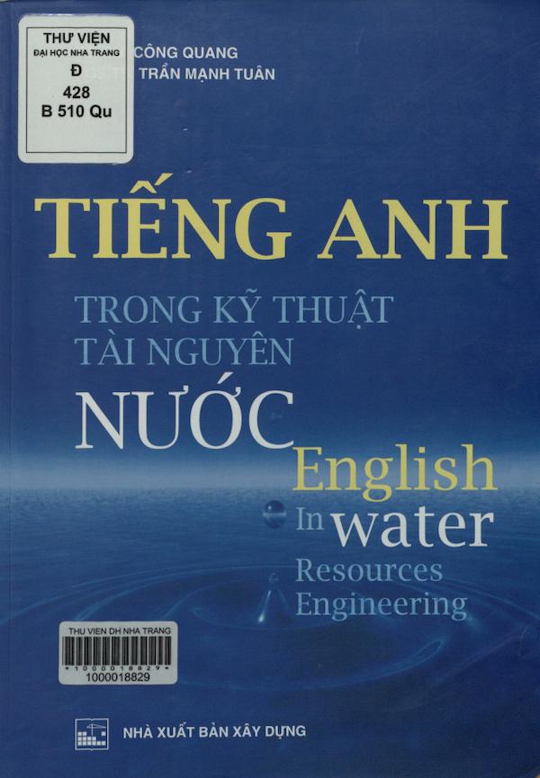 Tiếng Anh Trong Kỹ Thuật Tài Nguyên Nước