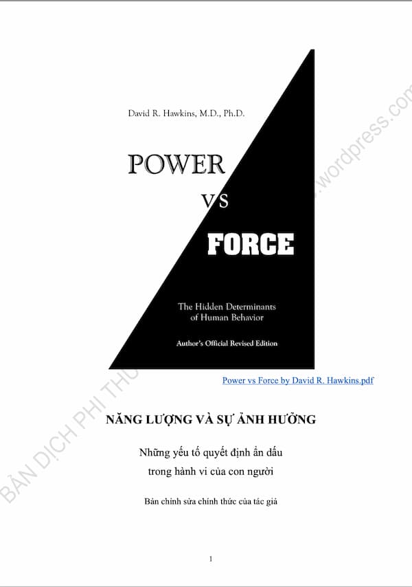 Power Vs Force – Trường Năng Lượng & Những Nhân Tố Quyết Định Tinh Thần & Sức Khỏe Con Người