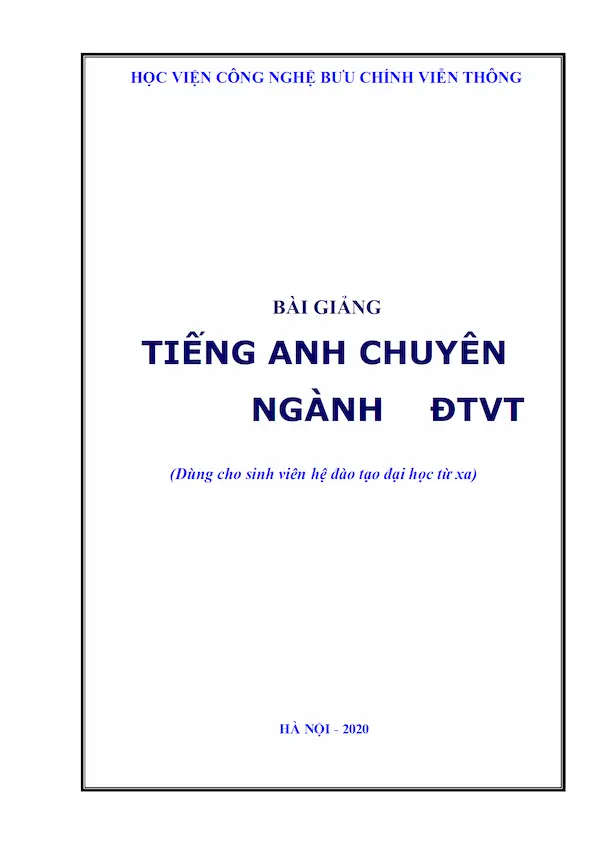 Bài Giảng Tiếng Anh Chuyên Ngành Điện Từ Viễn Thông