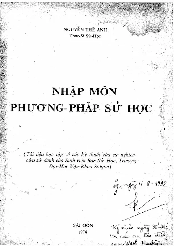 Nhập môn phương pháp sử học