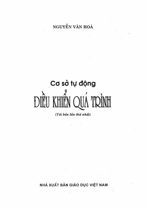 Cơ Sở Tự Động Điều Khiển Quá Trình