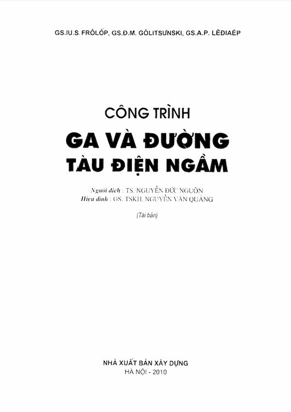 Công Trình Ga Và Đường Tàu Điện Ngầm