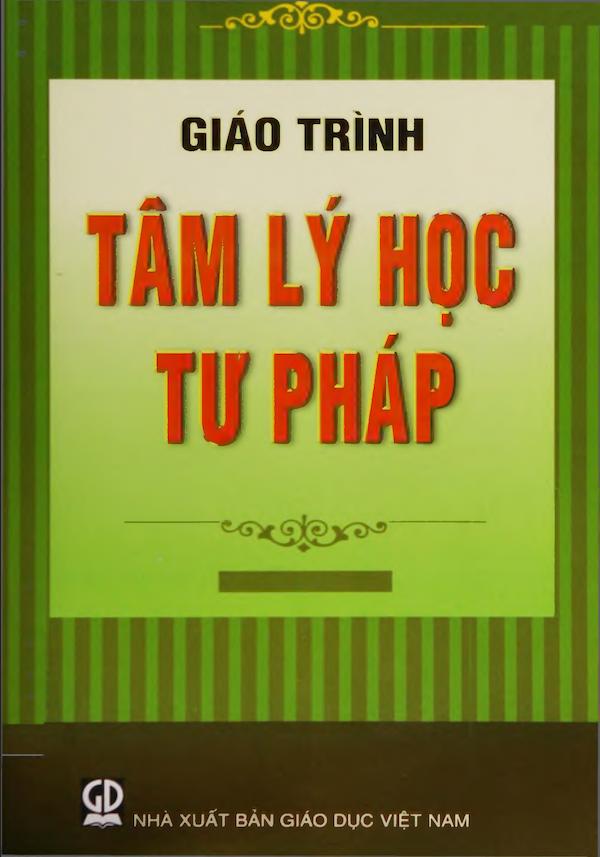 Giáo trình tâm lý học tư pháp