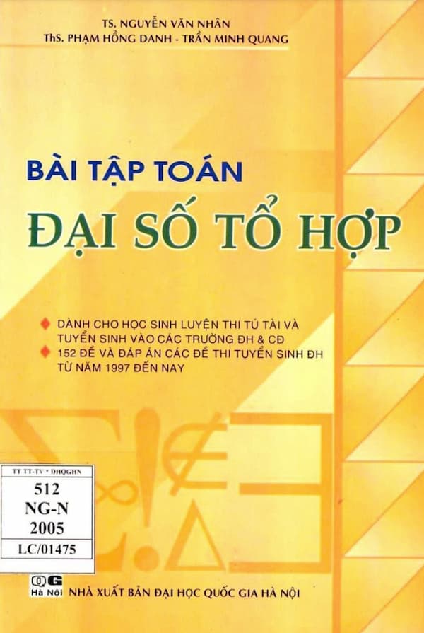 Bài Tập Toán Đại Số Tổ Hợp