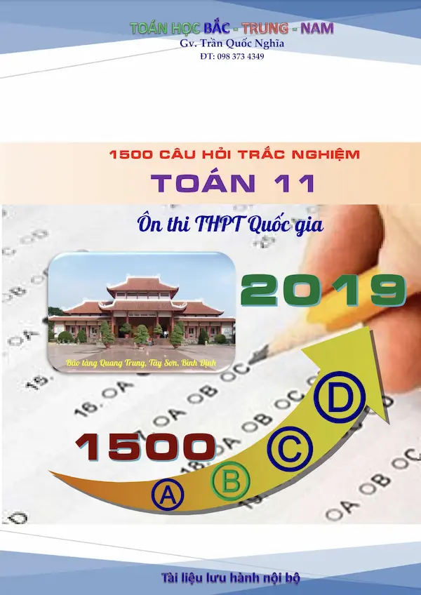 1500 Câu Hỏi Trắc Nghiệm Toán 11 Ôn Thi THPT Quốc Gia 2019