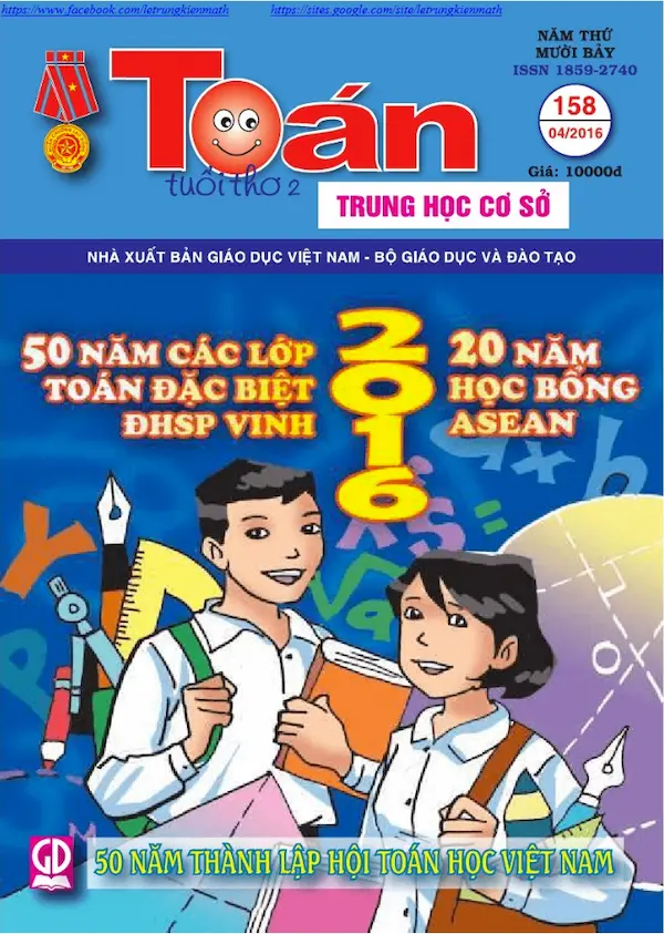 Toán tuổi thơ 2 THCS Số 158 phát hành tháng 4 năm 2016