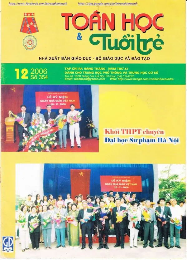 Tạp chí Toán Học và Tuổi trẻ số 354 tháng 12 năm 2006