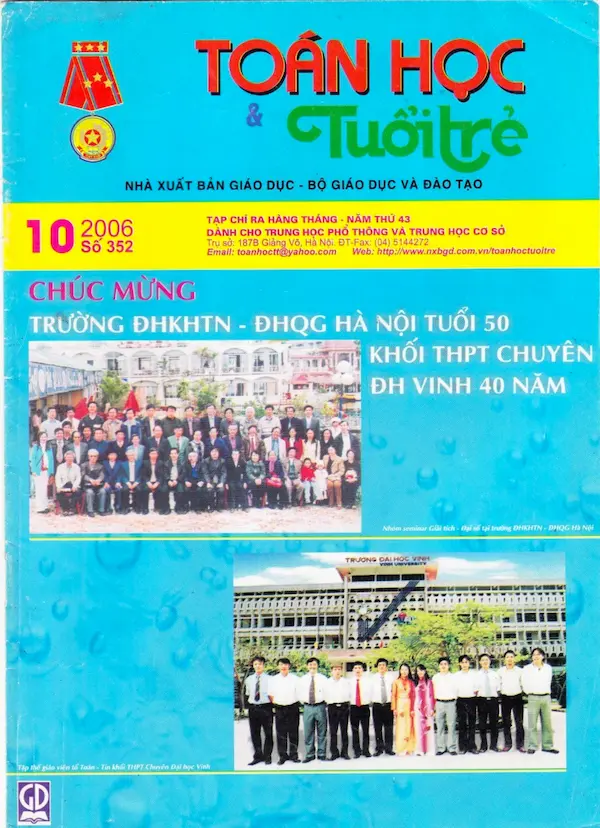 Tạp chí Toán Học và Tuổi trẻ số 352 tháng 10 năm 2006