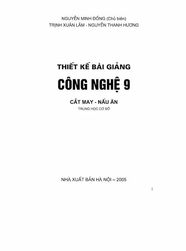 Thiết kế bài giảng công nghệ 9: Cắt may – nấu ăn