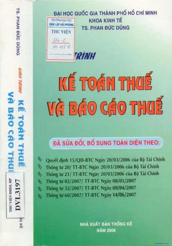 Giáo Trình Kế Toán Thuế Và Báo Cáo Thuế