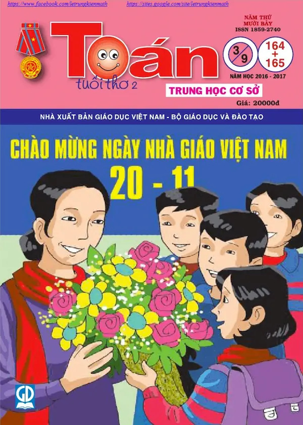 Toán tuổi thơ 2 THCS Số 164 và 165 phát hành tháng 10,11 năm 2016