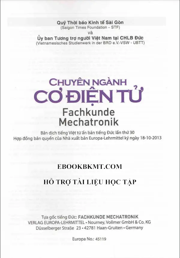 Chuyên nghành Cơ Điện Tử