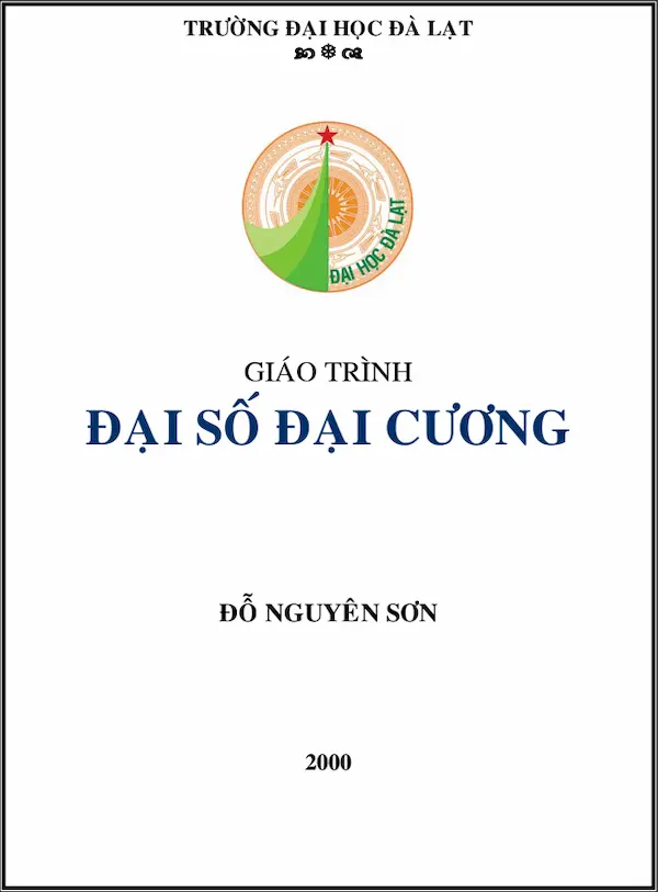 Giáo trình đại số đại cương