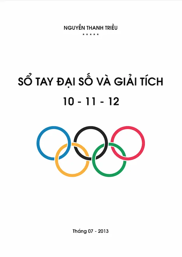 Sổ Tay Đại Số Và Giải Tích 10-11-12