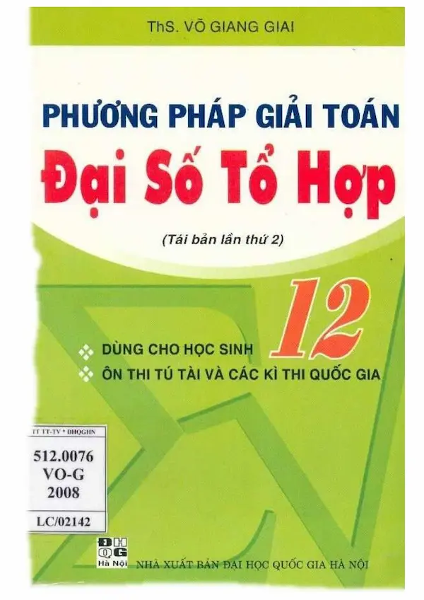 Phương pháp giải toán đại số tổ hợp 12