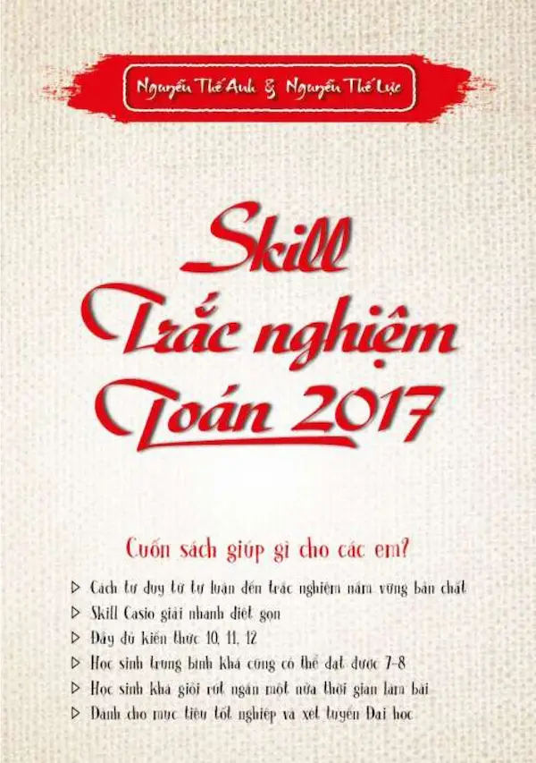 Skill Trắc nghiệm Toán 2017