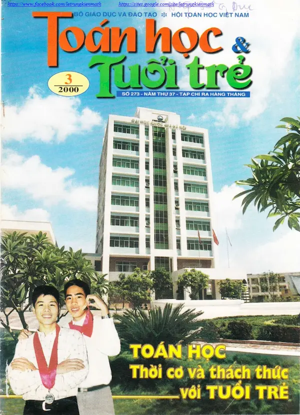 Tạp Chí Toán Học Và Tuổi Trẻ Số 273 Tháng 3 Năm 2000