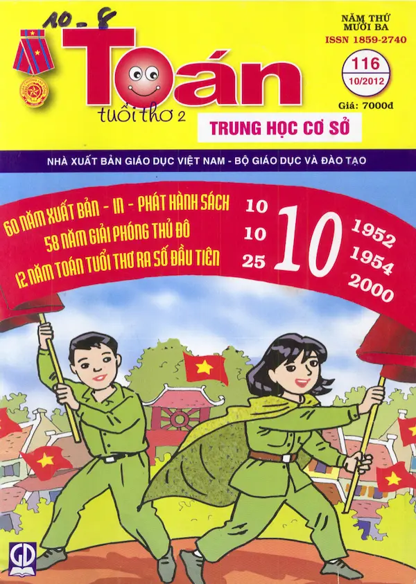 Toán tuổi thơ 2 THCS Số 116 phát hành tháng 10 năm 2012