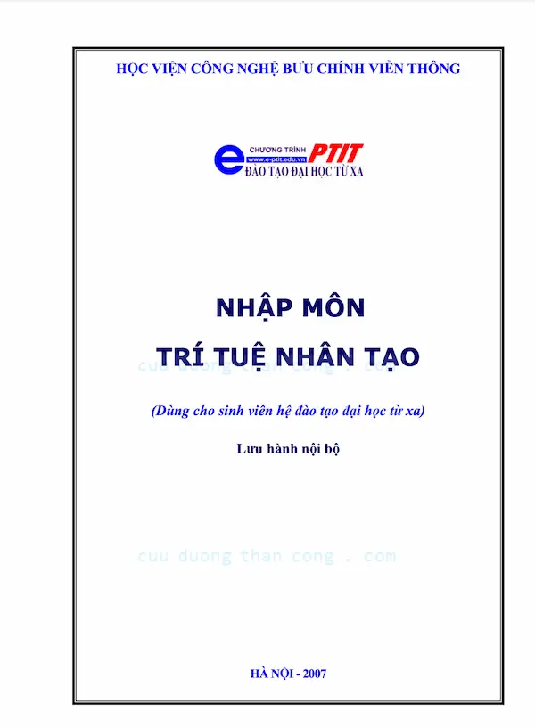 Nhập môn Trí tuệ nhân tạo