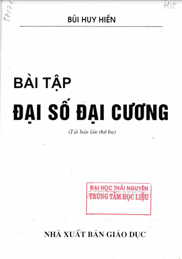 Bài tập đại số đại cương