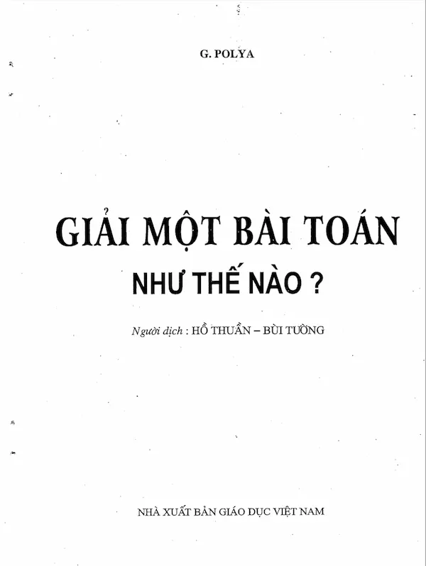 Giải một bài toán như thế nào