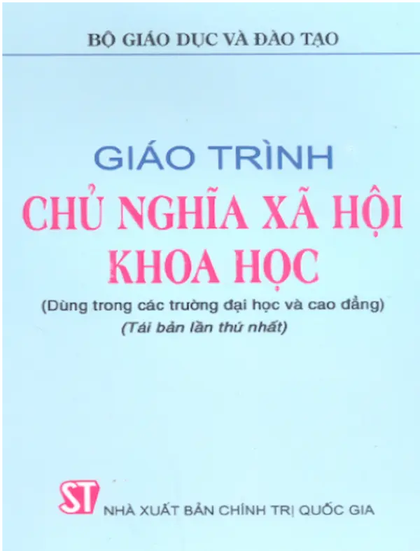 Giáo trình Chủ Nghĩa Xã Hội Khoa Học