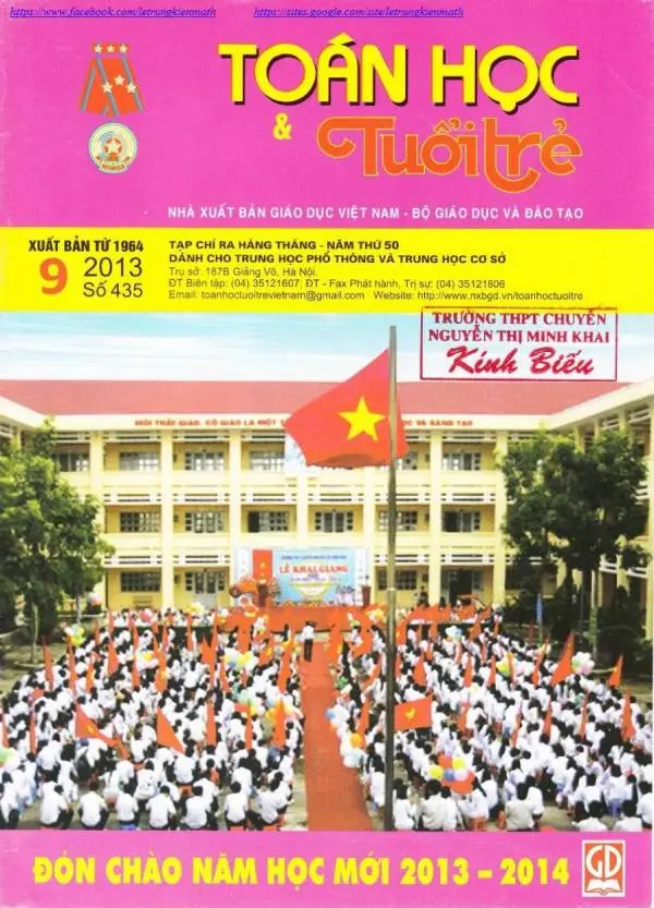 Tạp chí Toán Học và Tuổi trẻ số 435 tháng 9 năm 2013